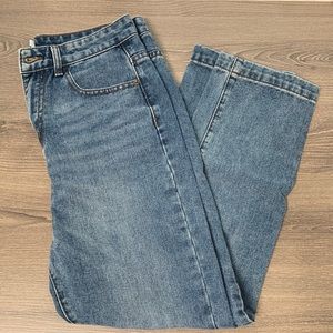 Princess Polly High Rise Waist Blue Jeans 4